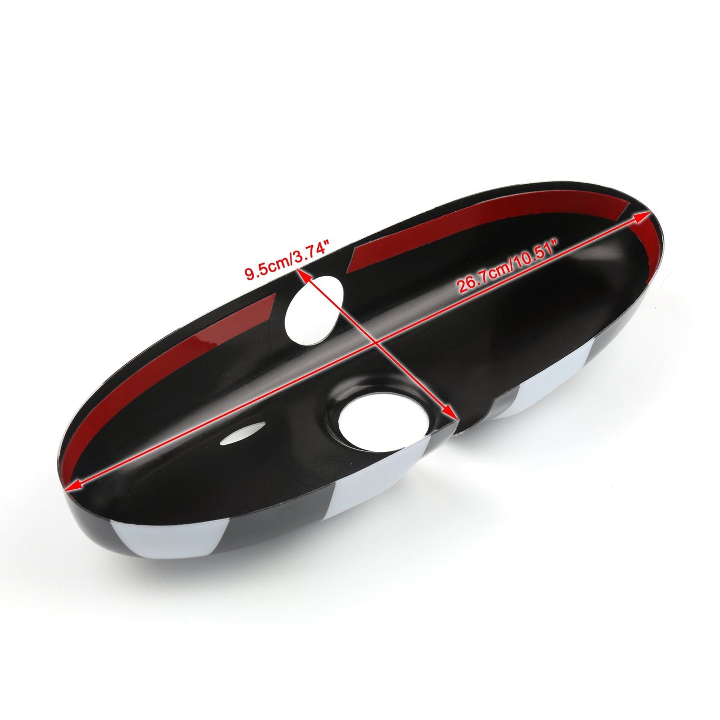 Coque de rétroviseur à carreaux noirs pour BMW MINI Cooper R55 R56