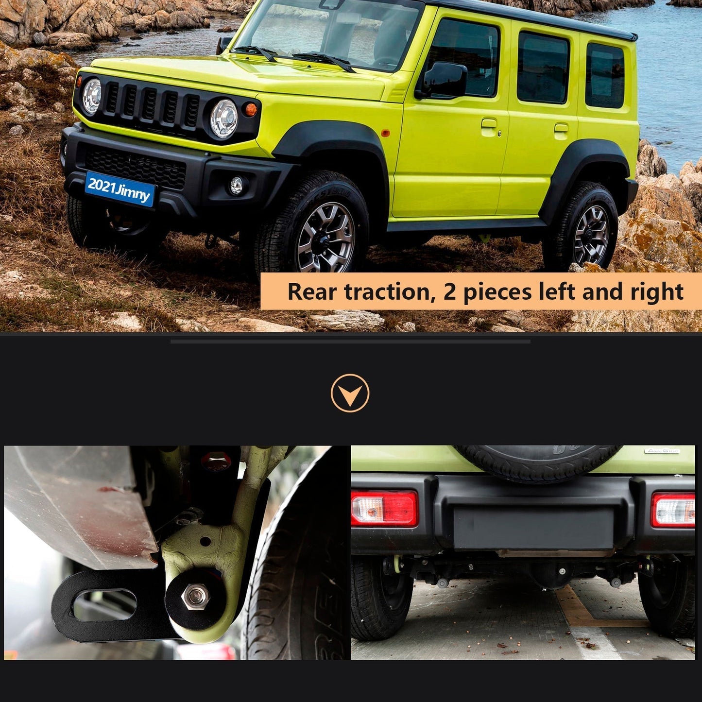 2019-2023 Suzuki Jimny JB64W JB74 2PCS Rear Left & Right Trailer Hitch