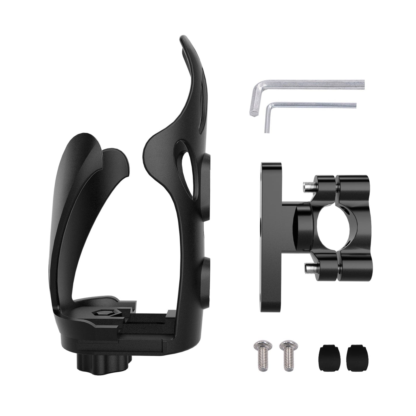 Portavasos ajustable para manillar de motor, soporte para botellas, para ATV y scooter, color negro
