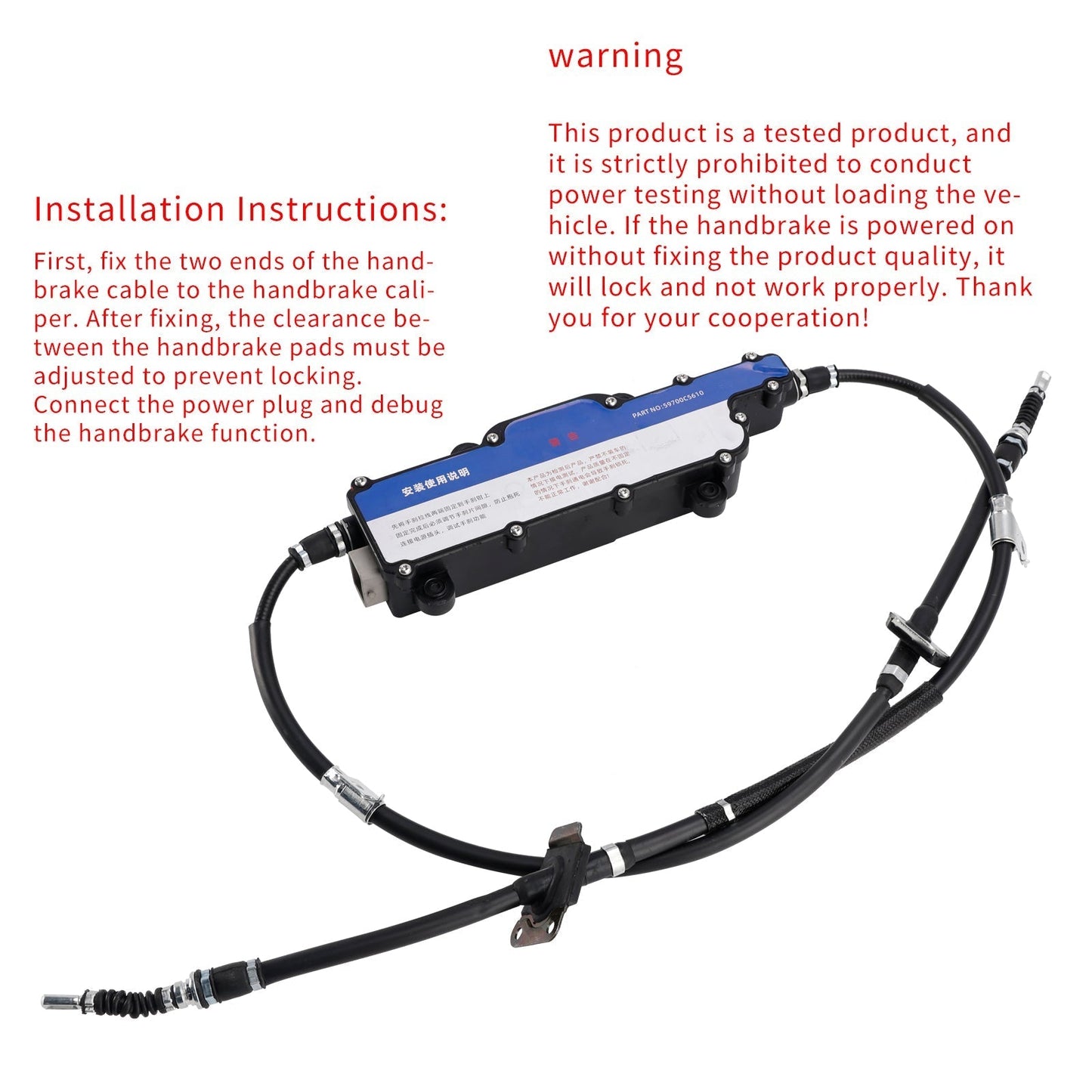 Frein de stationnement électronique 59700C5610 pour Kia Sorento 2015-2018