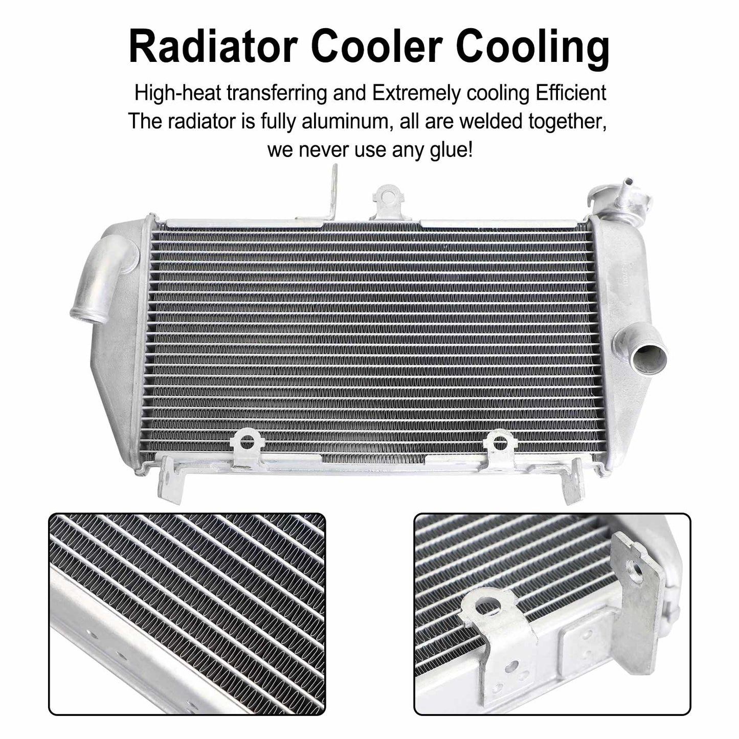 Radiateur de refroidissement argenté pour Yamaha YZF R3 YZF-R3 YZFR3 2015-2021
