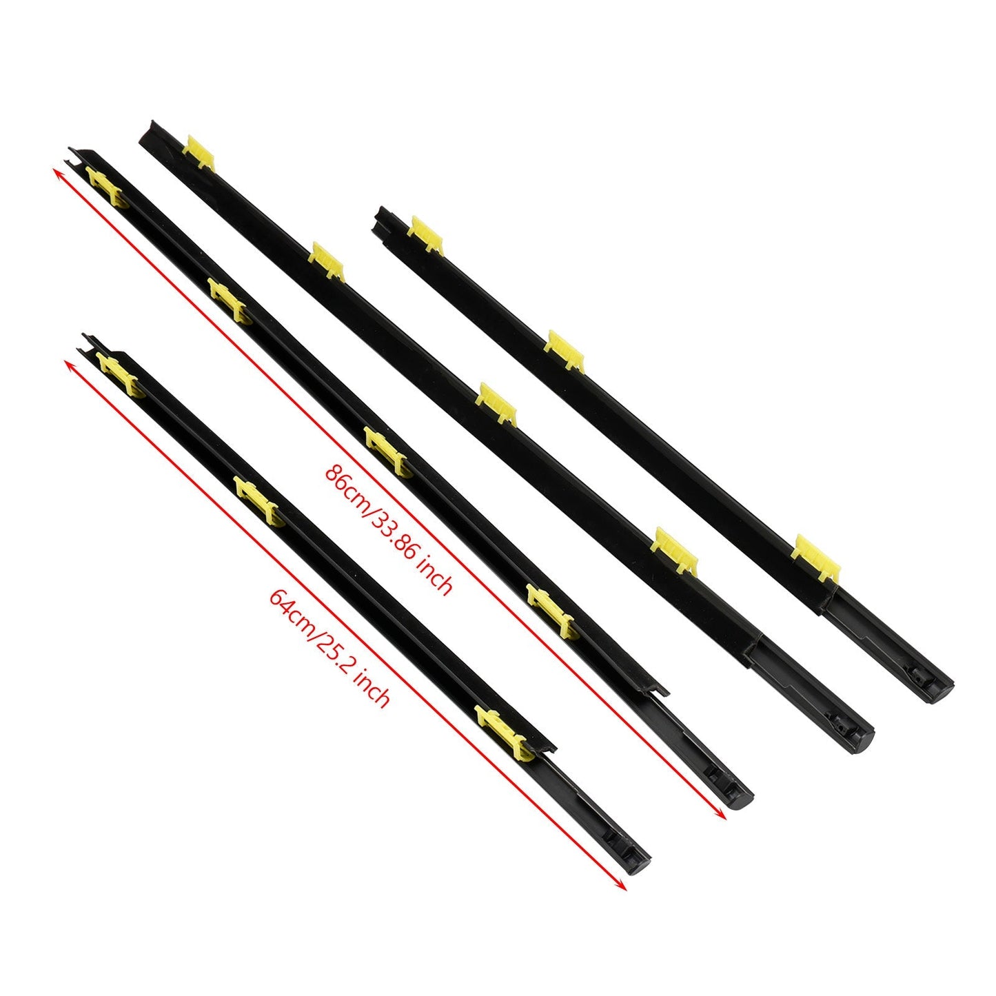 Joint d'étanchéité pour vitres Honda CR-V 2002-2006, lot de 4 pièces, 72410-SCA-E01 EB3MWDCRV02E4US