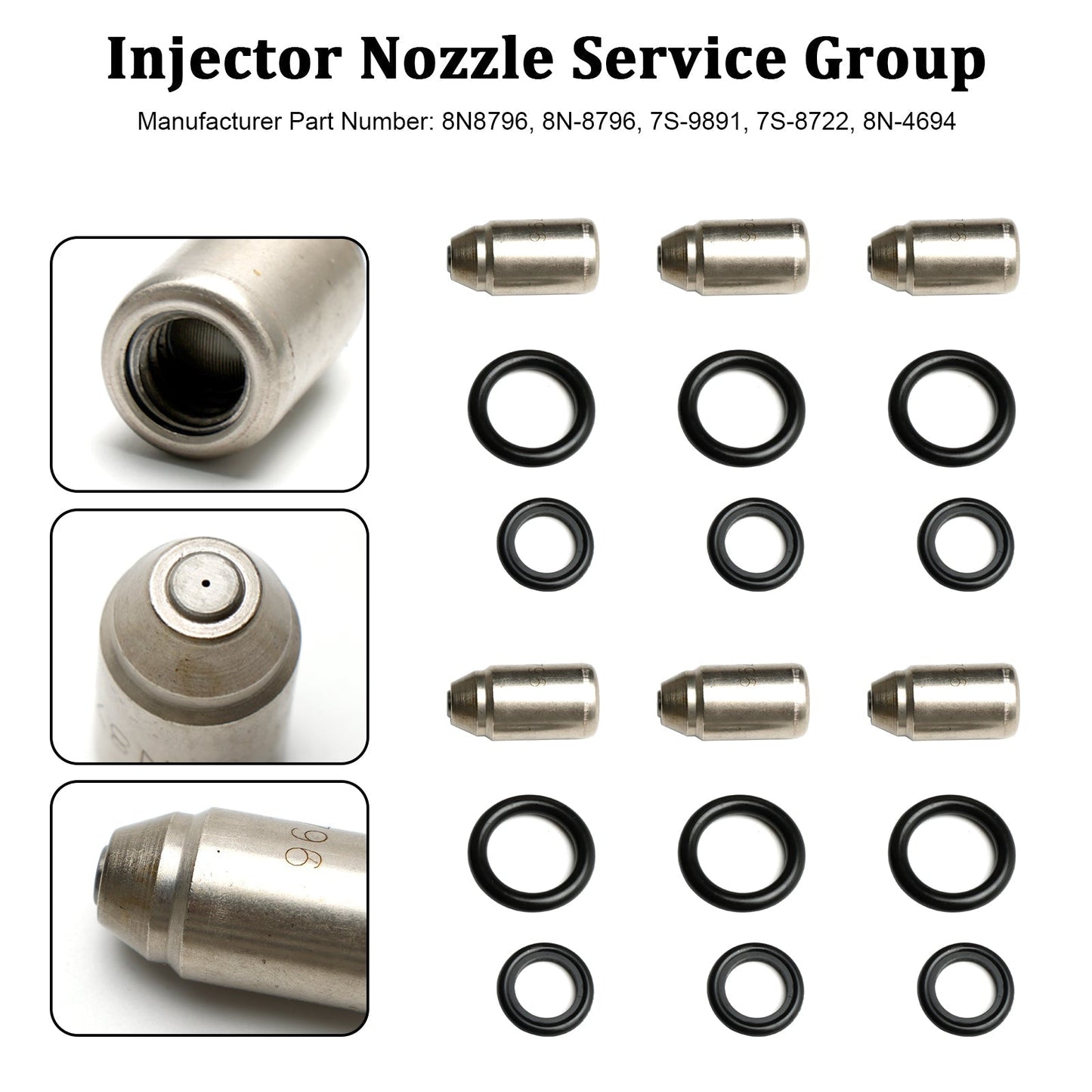 Caterpillar 3304 3306 D330C D333C 6PCS Injecteurs Buse Service Groupe 8N8796 7S-9891 7S-8722 8N-4694