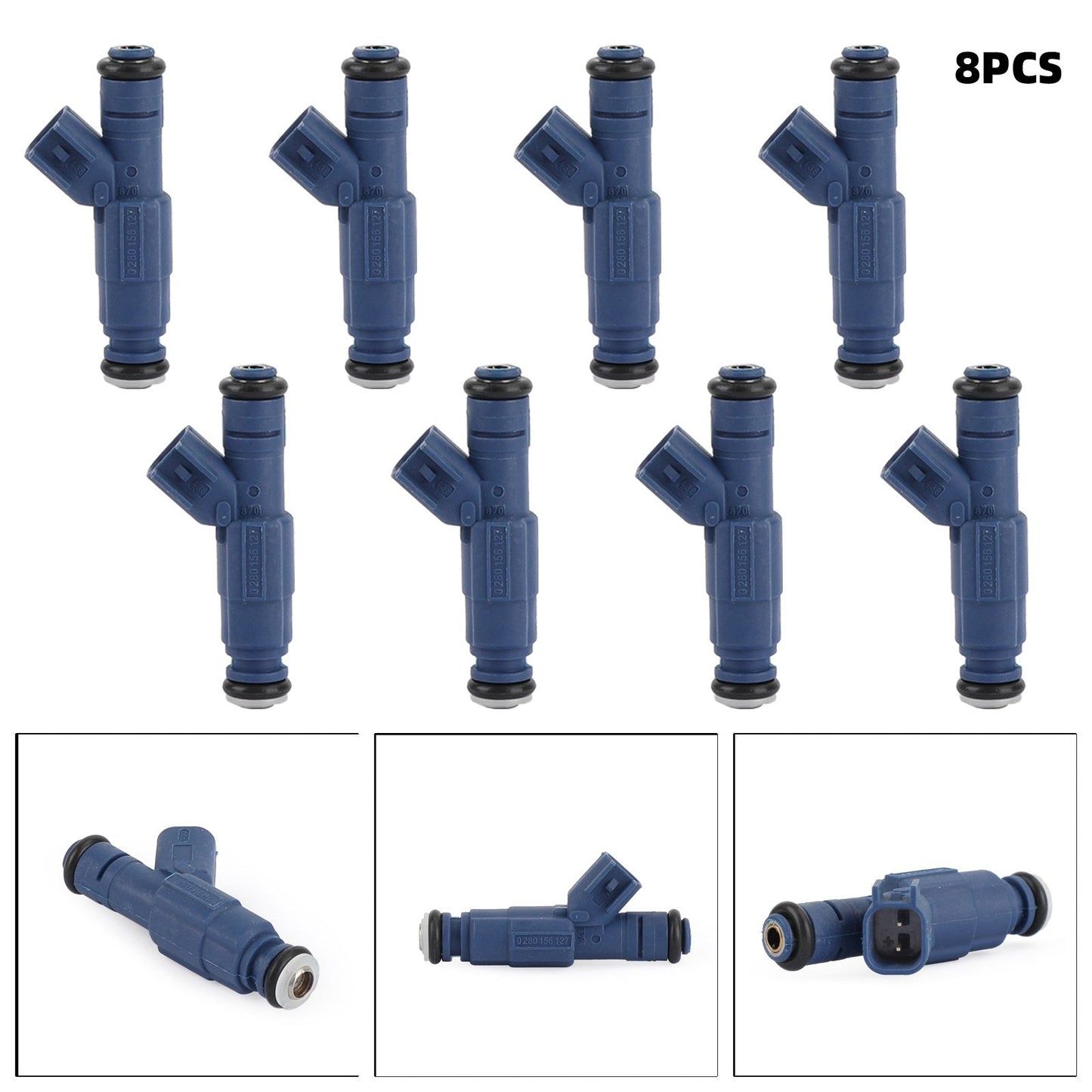 8 inyectores de combustible 0280156127 compatibles con Ford Mustang 4.6l 5.0l V8 (1996-2014)