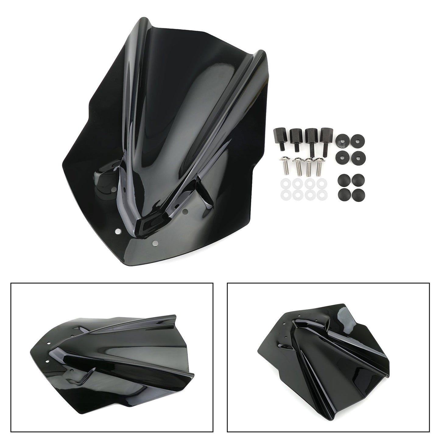 Pare-brise moto ABS pour Yamaha MT125 2015-2019, noir