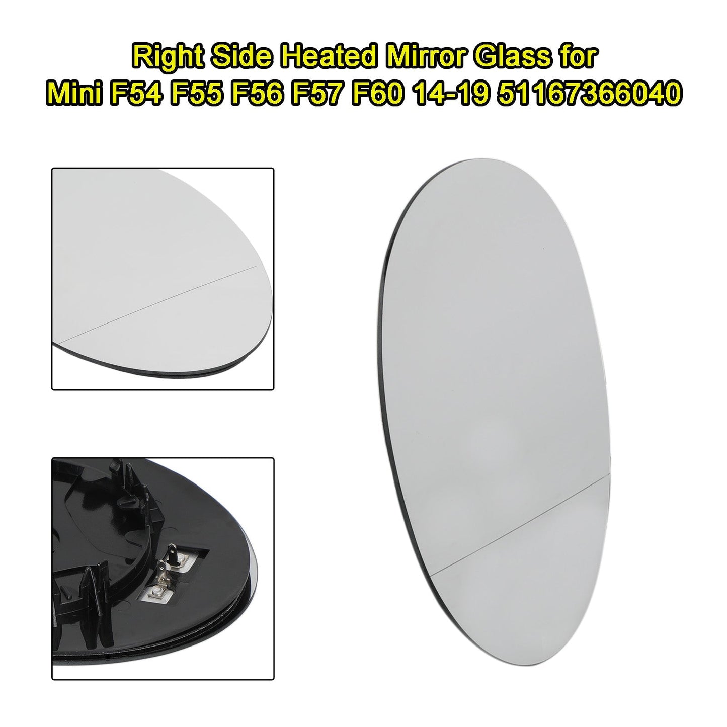 Rétroviseur latéral chauffant droit 51167366040 pour Mini F54 F55 F56 F57 F60 14-19