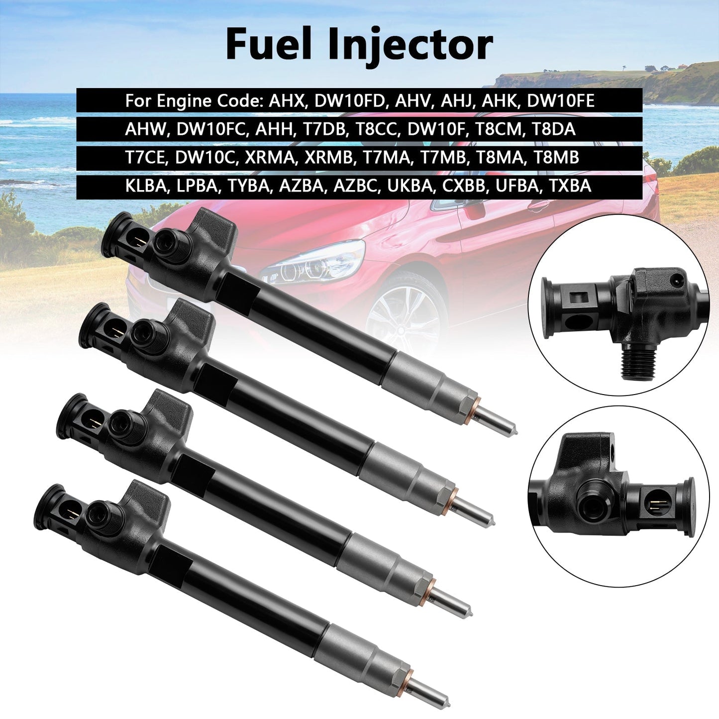 Injecteur de carburant diesel Ford Delphi 4 pièces 28388960 9674984080 28602948