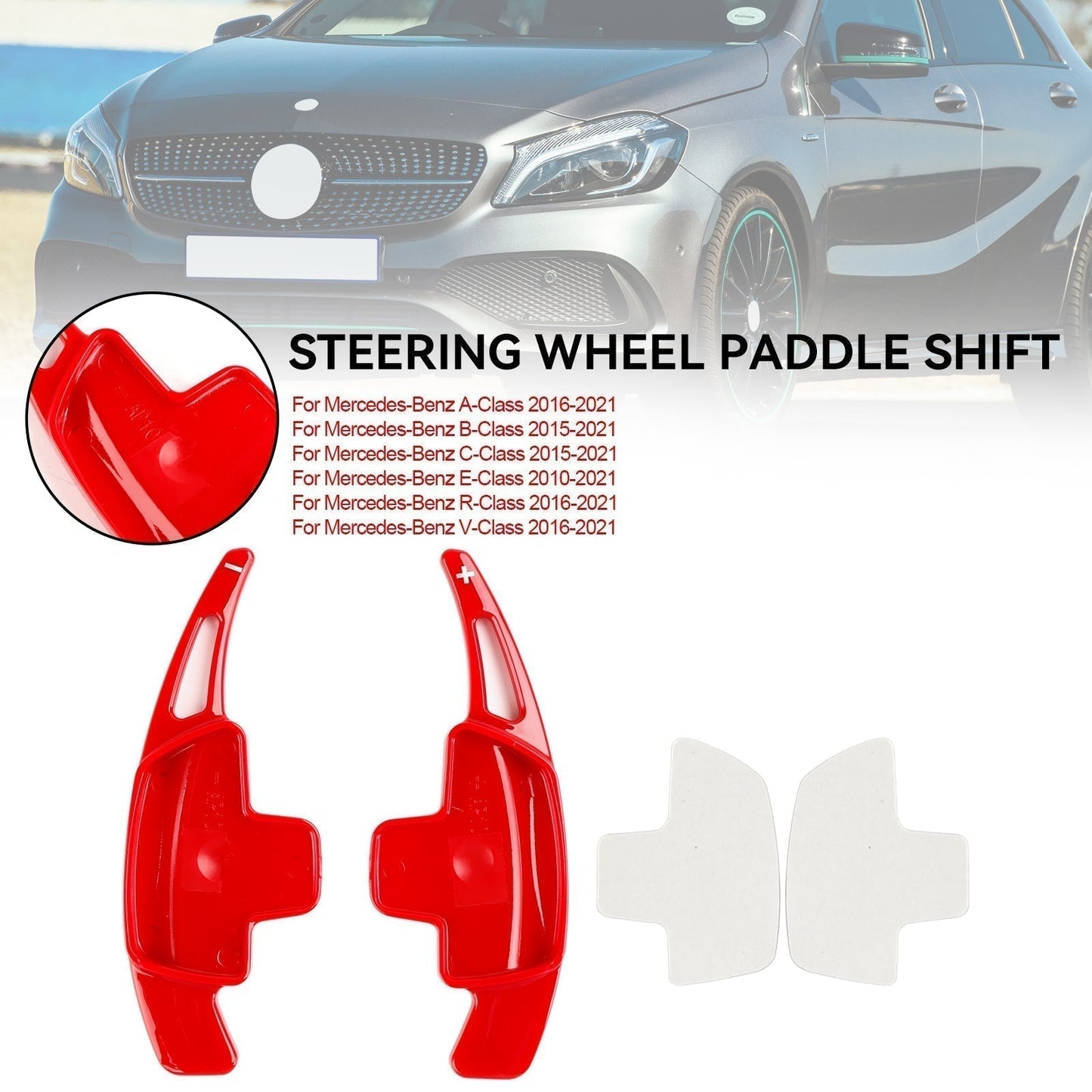 2014-2021 Mercedes-Benz CLS-Class Red Steering Wheel Shift Paddle Shifter Extension