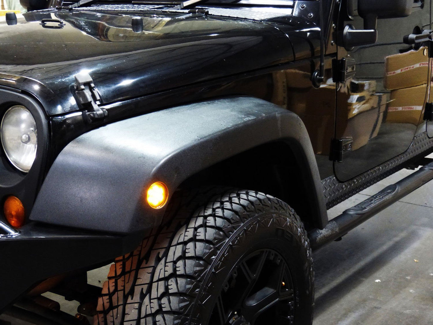 2 feux de position latéraux à LED pour garde-boue avant Jeep Wrangler JK 2007-2015