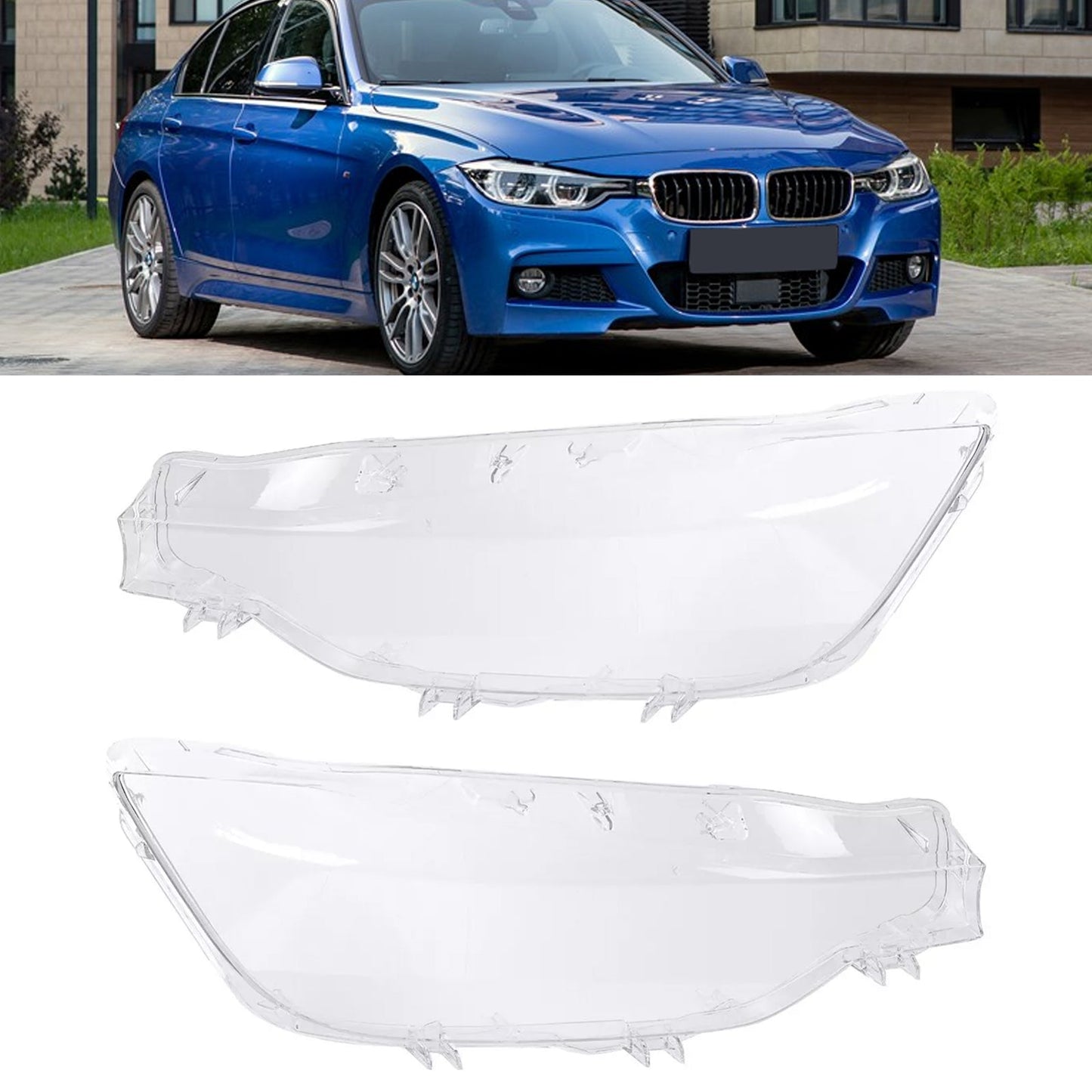 Phares au xénon transparents pour BMW Série 3 F30 2016-2018 (63117419630 et 63117419622)