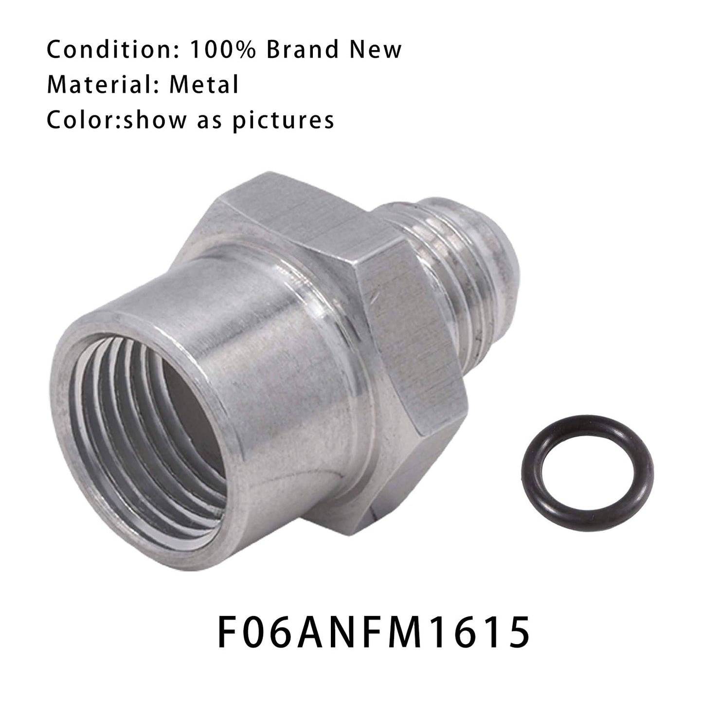 Adaptador de línea de combustible de alimentación abocardada macho 6AN a conector hembra M16-1.5 F06ANFM1615