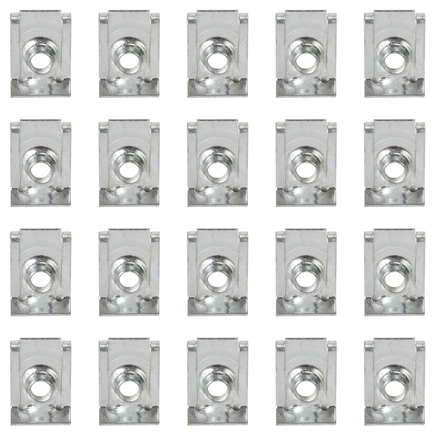 20 clips de carenado M6 de 6 mm para panel de carrocería, clip de aguja, clips de velocidad para motocicleta, tuerca en U