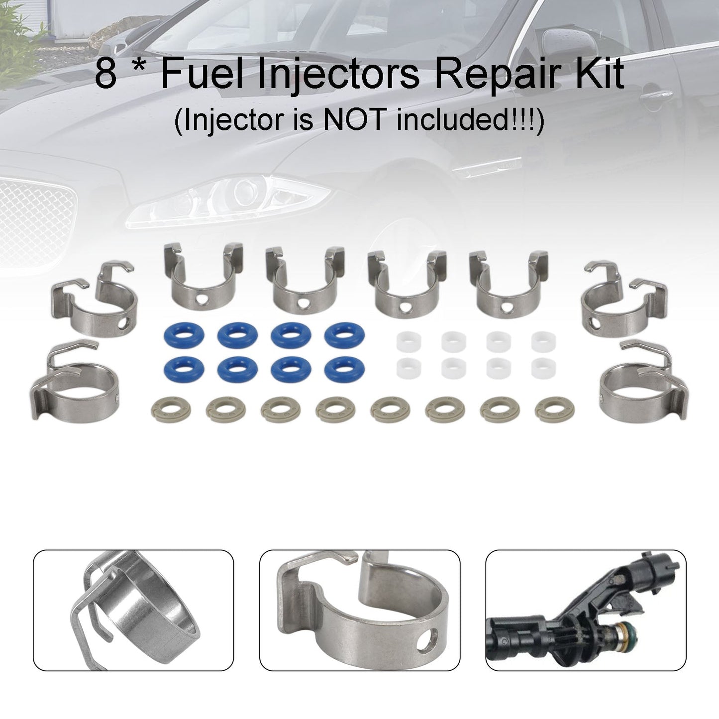 Kit de reparación de inyectores de combustible (8 piezas) 0261500105 FJ1161 Jaguar/Range Rover 5.0L V8