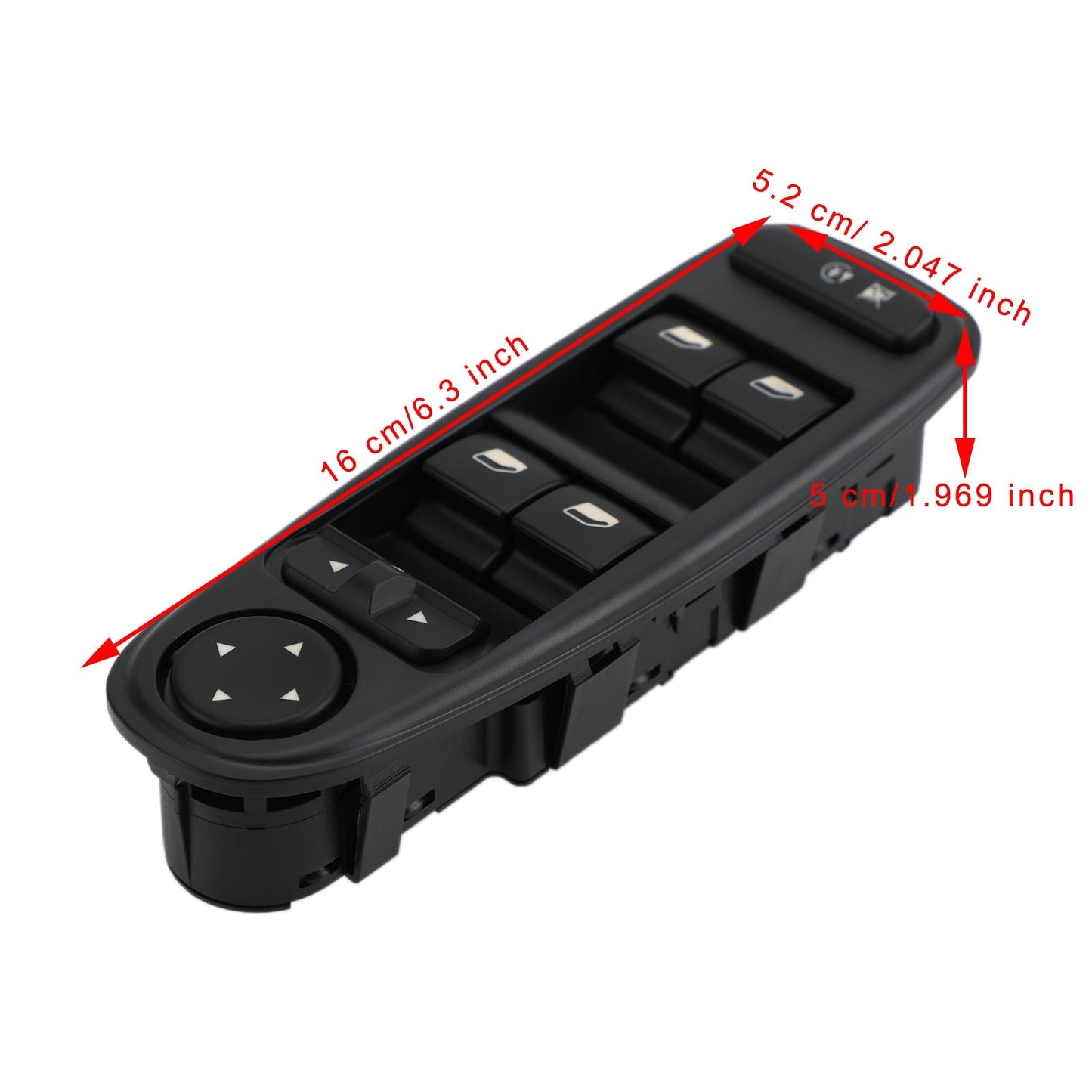 Interruptor de elevalunas eléctrico y ajuste de espejo para Citroën C4 Picasso (2006-2013)