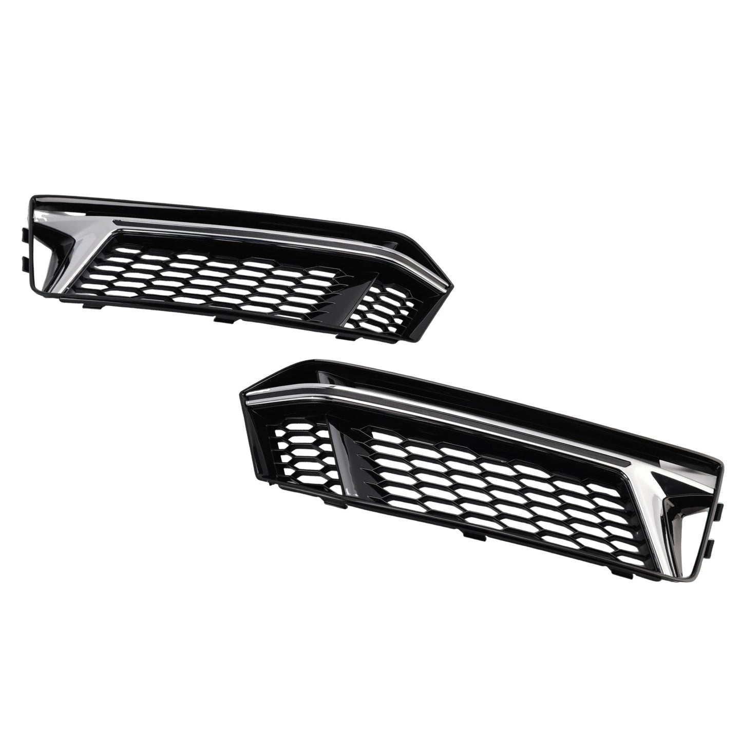 2016-2018 2PCS Fog Light Cover Grille Grill Fit AUDI A4 B9 S-Line S4