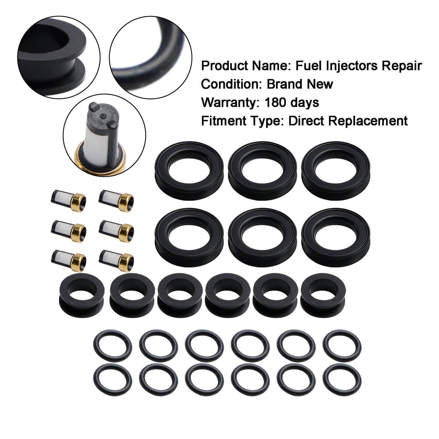 1998 Toyota Supra 3.0L I6 Fuel Injector Repair Kit 23250-46090 842-12268