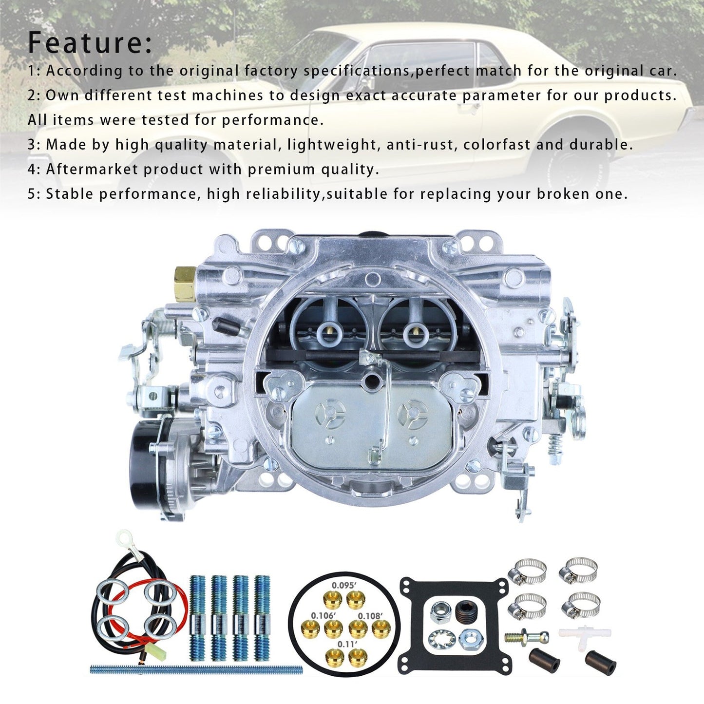 4 BBL Electric Choke 1409 Carburetor Edelbrock Performer 600 CFM Carb 1409-600