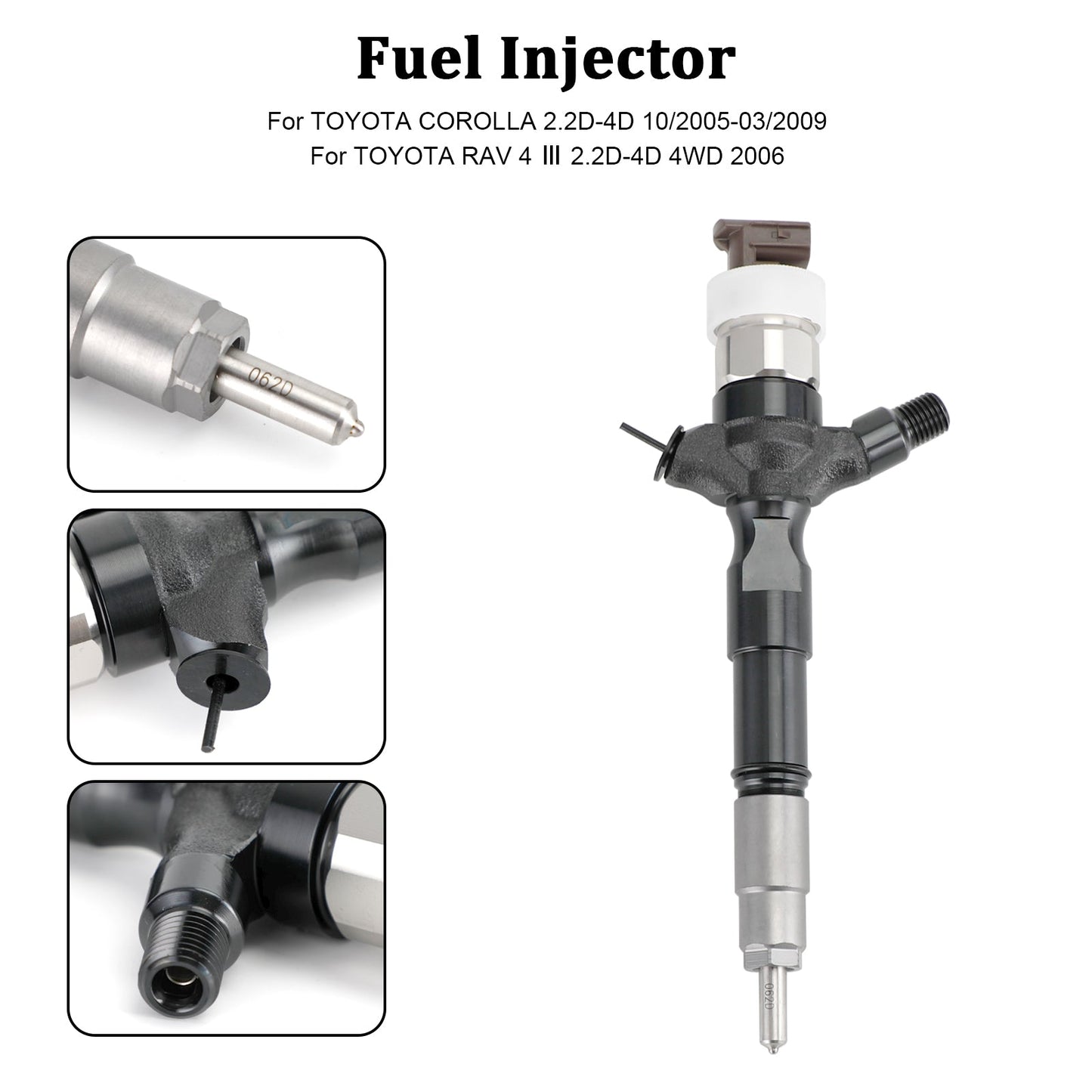 2006+ Toyota Hilux 1KD-FTV 2KD-FTV 1PCS Fuel Injector 23670-30140