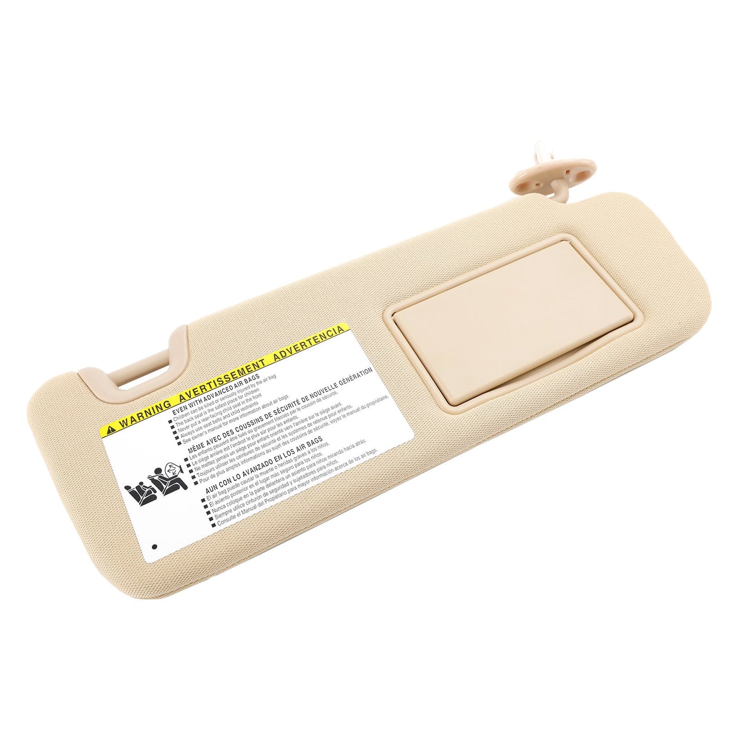 Pare-soleil droit avec éclairage de courtoisie pour Toyota Highlander 2014-2019 74310-0E074-A0