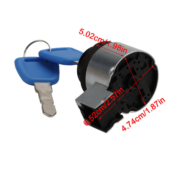 Interrupteur d'allumage avec 2 clés pour moteurs New Holland T1010, T1030, T1510 et T2410 (SBA385202601)