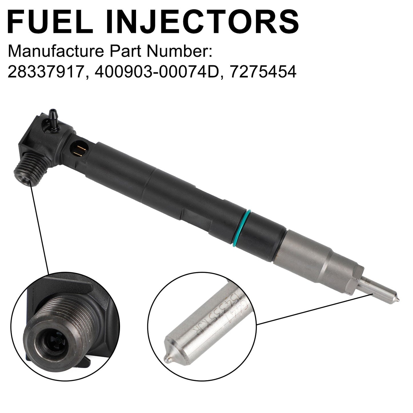 28337917 4PCS Fuel Injectors 400903-00074D 7275454 fit Bobcat fit Doosan Excavator E32 E35 E42 E45 E50 E55 E85 Fedex Express
