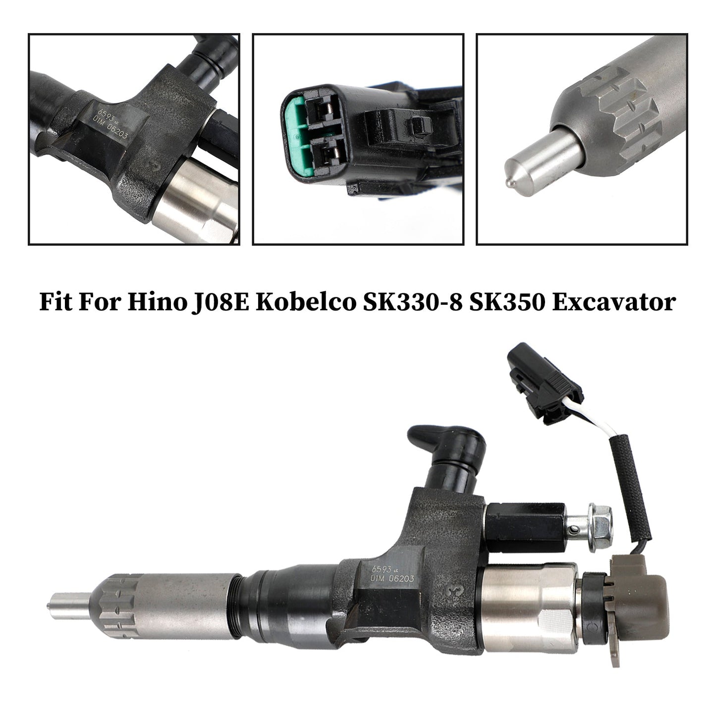 Injecteurs de carburant pour excavatrice Hino J08E Kobelco SK330-8 SK350 095000-6593 CB84034501S 23670-E0010 VH23670E0011