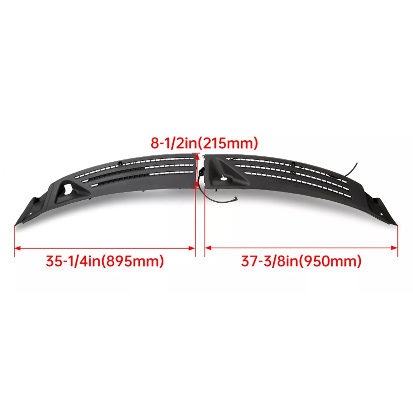 Grille de pare-brise d'essuie-glace droite et gauche pour Ford F-150 2004-2008 4L3Z-15022A69-AA, 4L3Z-15022A68-BA