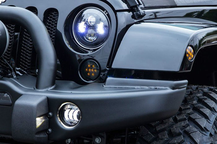 2 feux de position latéraux à LED pour garde-boue avant Jeep Wrangler JK 2007-2015
