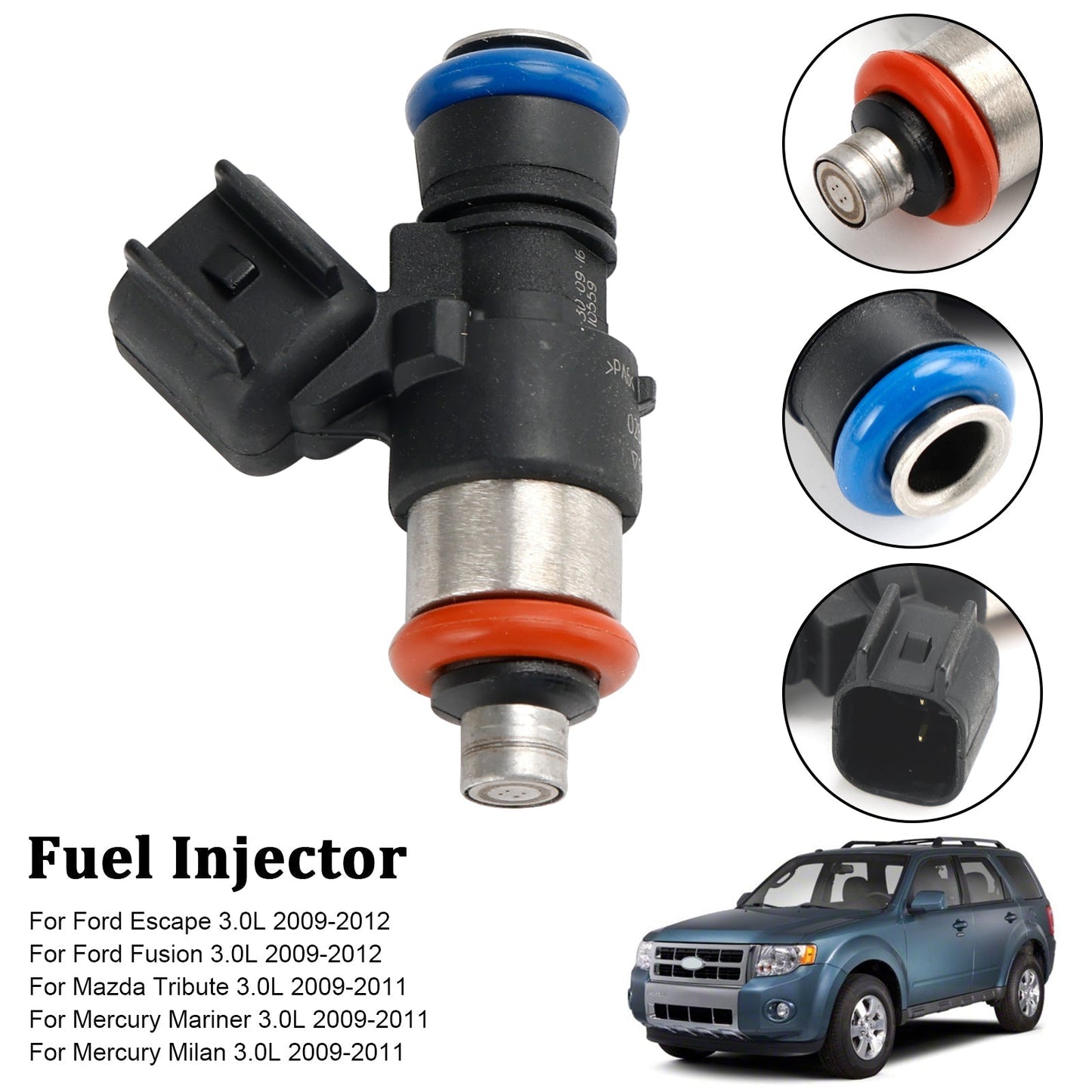 Mercury Mariner Milan 3.0L (2009-2011), 1 inyector de combustible 0280158189 9L8Z9F593A 82211217