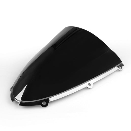 Windshield WindScreen Double Bubble For Kawasaki ZX6R 05-08 ZX10R 2006-07 Black