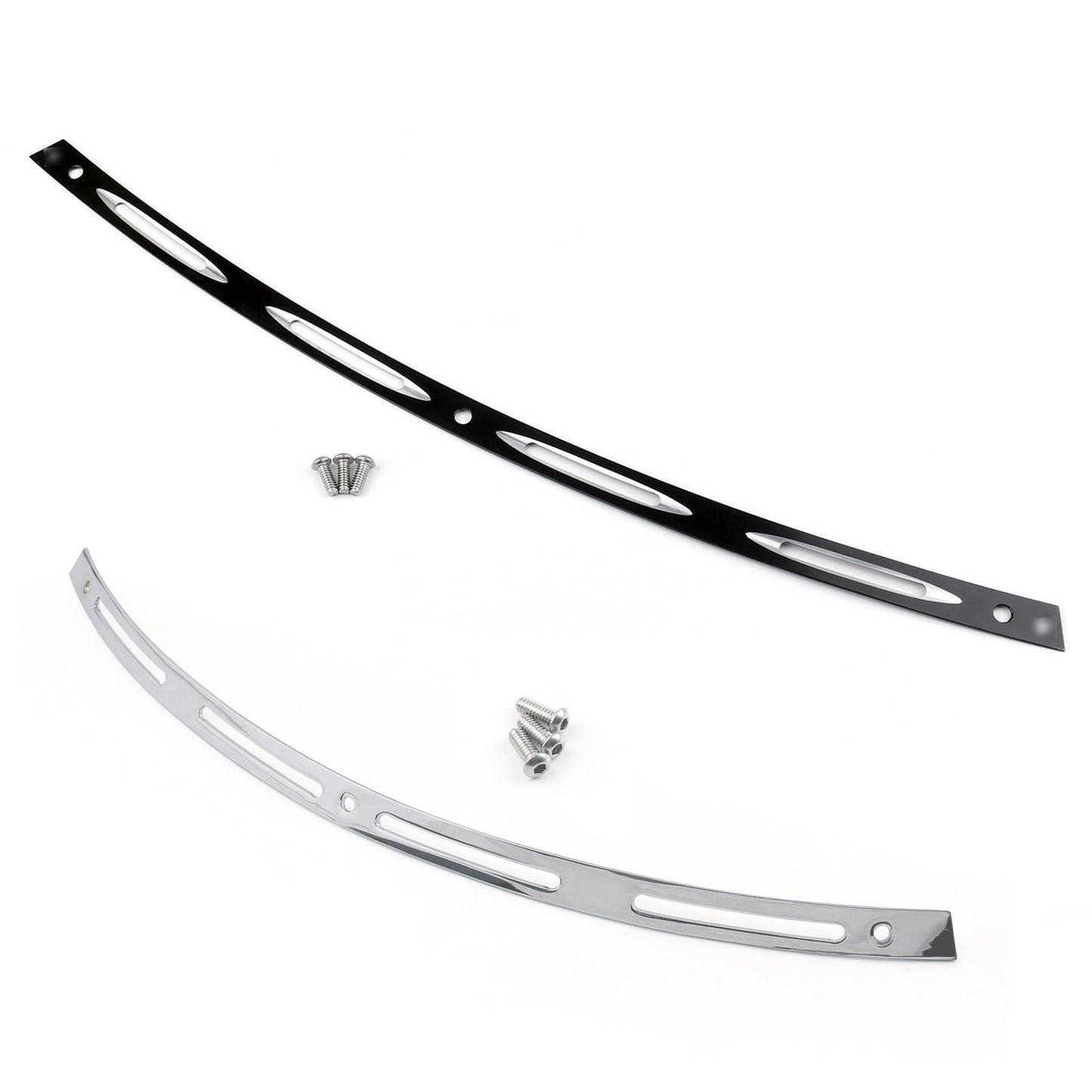 Garniture de pare-chocs noire découpée CNC pour Touring Electra Glide FLHT FLHX 1996-2013