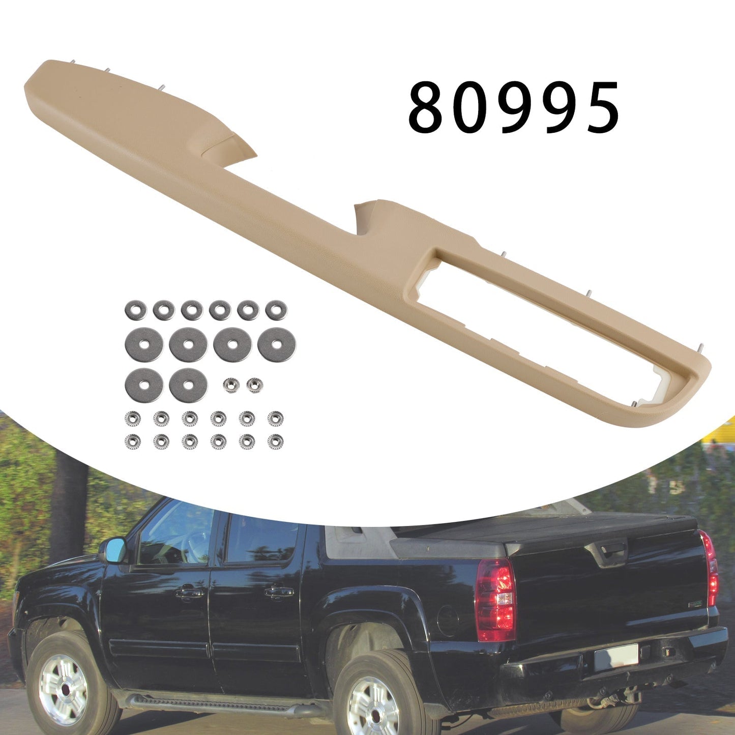 2010-2013 GMC Yukon XL 2500 Sierra 1500 Front Left Door Armrest Repair Kit Tan 27 inch 80995 20954880