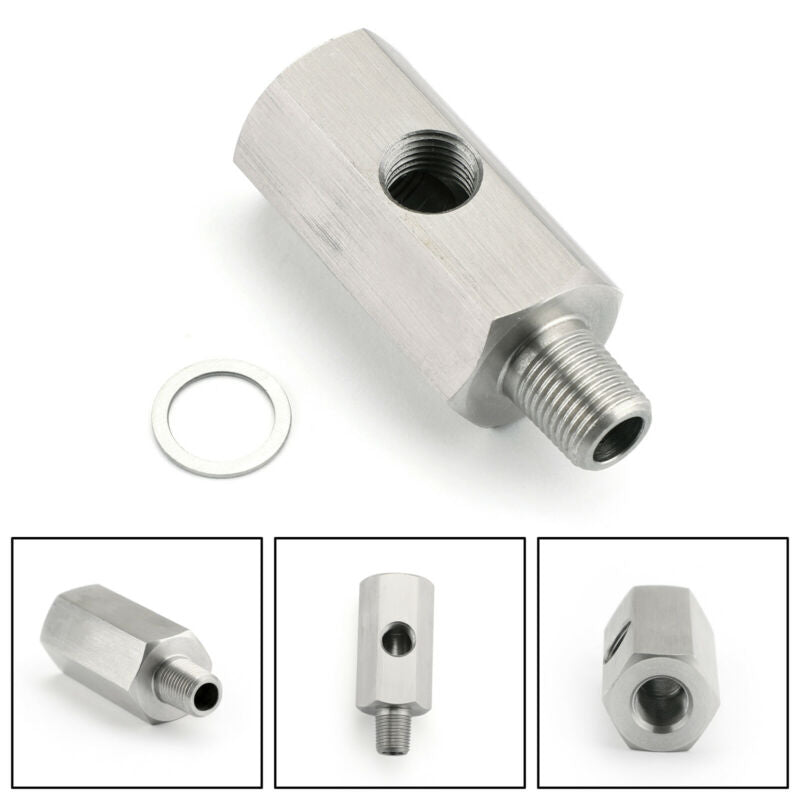 Adaptateur de capteur de pression d'huile 1/8" BSPT en T vers NPT pour conduite d'alimentation turbo