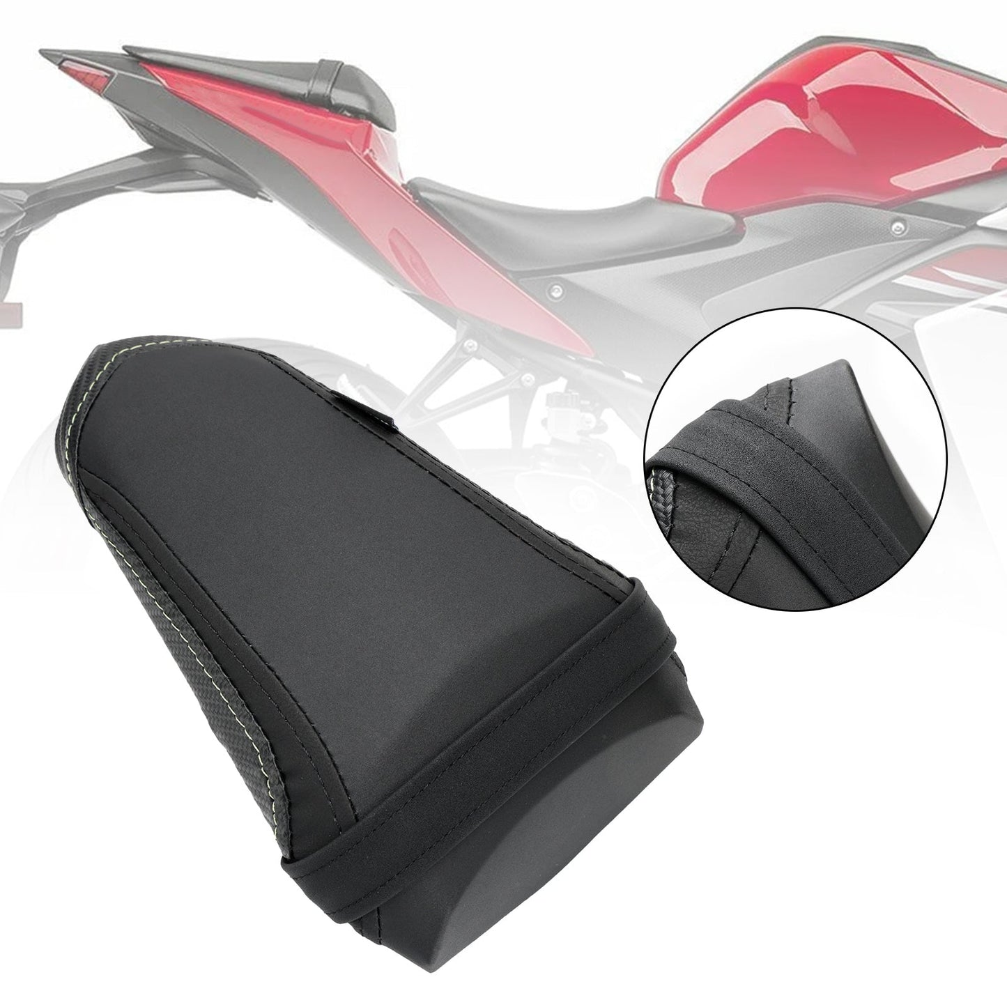 Coussin de siège passager arrière plat en polyuréthane pour Yamaha YZF-R7 2021-2022 YZF-R1, rouge