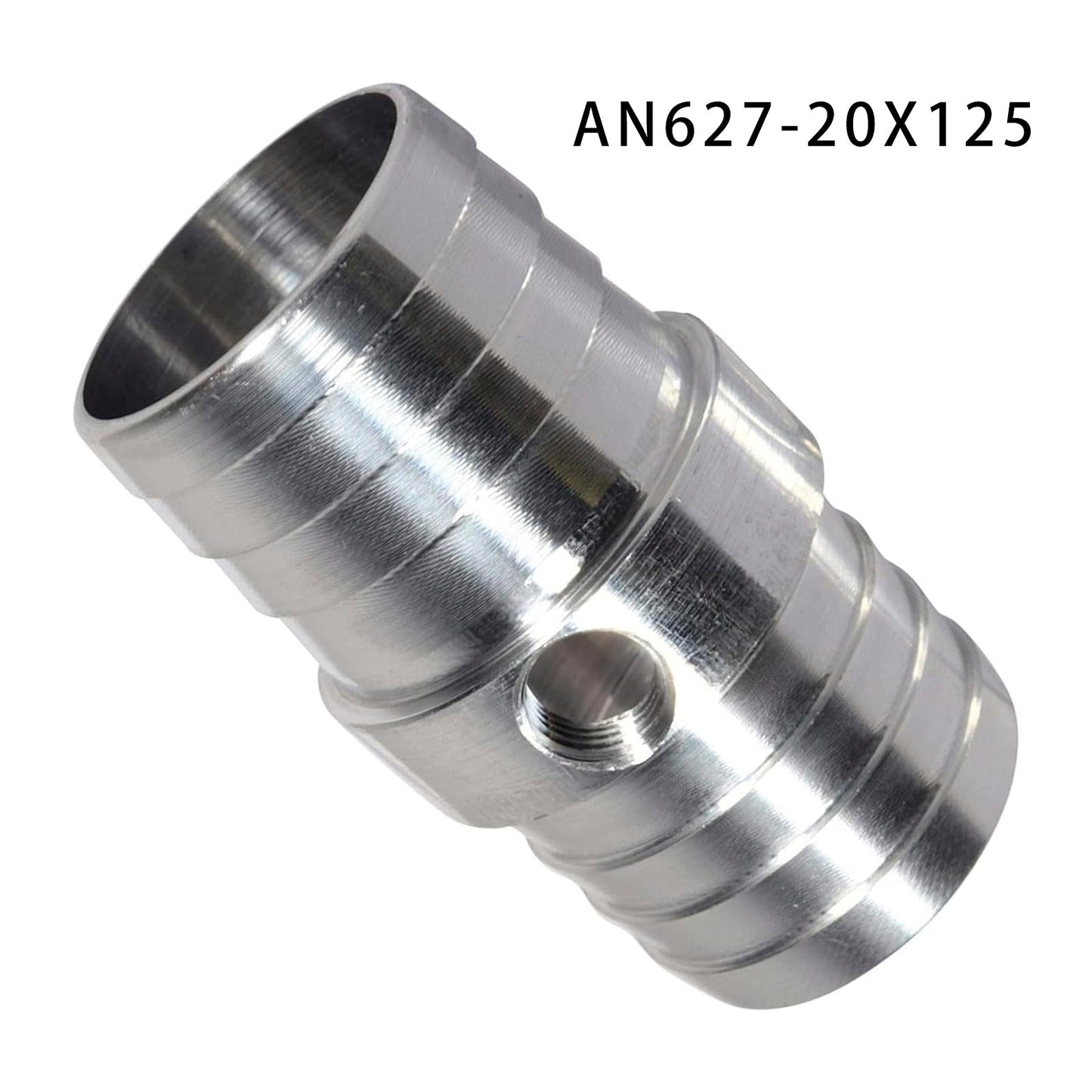 Raccord cannelé pour tuyau de radiateur avec port NPT 1/8" et adaptateur pour tube vapeur 1-1/4" AN627-20X125