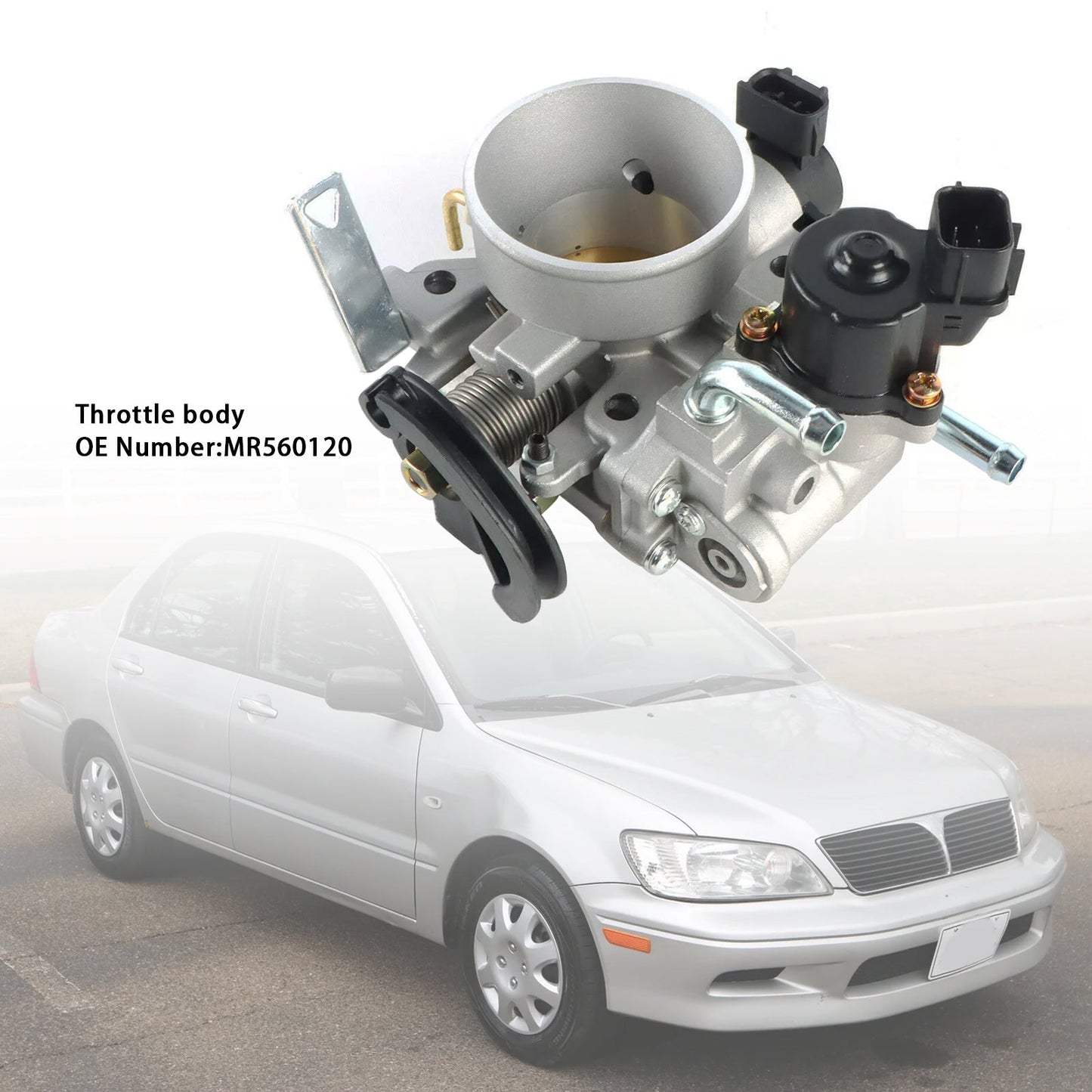 Lancer ES Berline 4 portes 2007, 2,0 L, 1 999 cm³, 122 po³, 4 cylindres en ligne, essence, SACT, aspiration naturelle, corps de papillon MR560120, MN128888