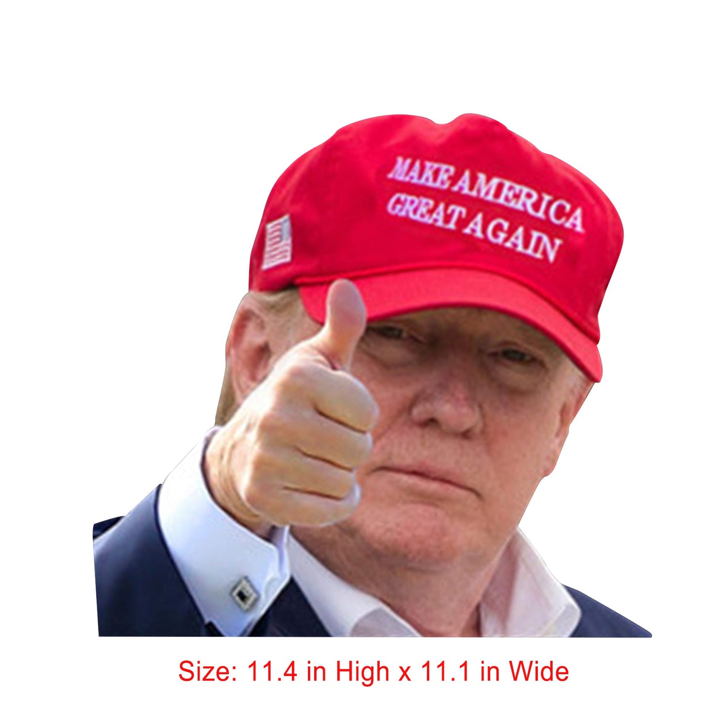 Autocollant pour vitre de voiture, taille réelle, passager, voyage avec le président Trump 2020 R