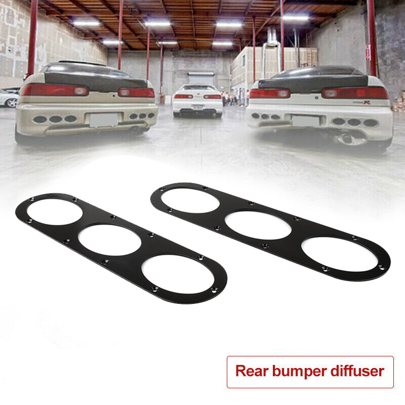 Lot de 2 diffuseurs d'air universels en aluminium pour pare-chocs arrière de voiture