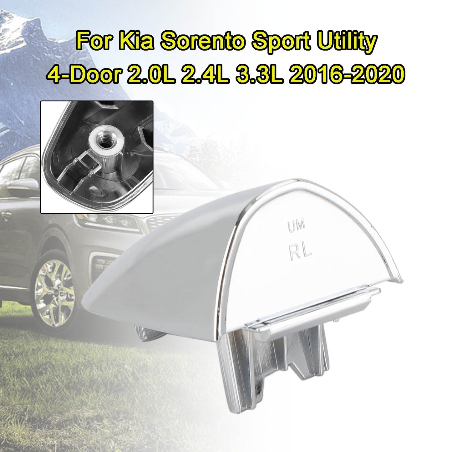 Couvercle de poignée de porte arrière gauche côté conducteur pour Kia Sorento 2016-2020 83652C5010