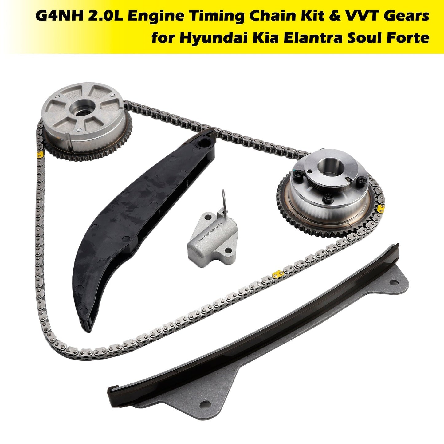 Kit de cadena de distribución y engranajes VVT 24350-2E700 para motor Kia Forte G4NH 2.0L 2018
