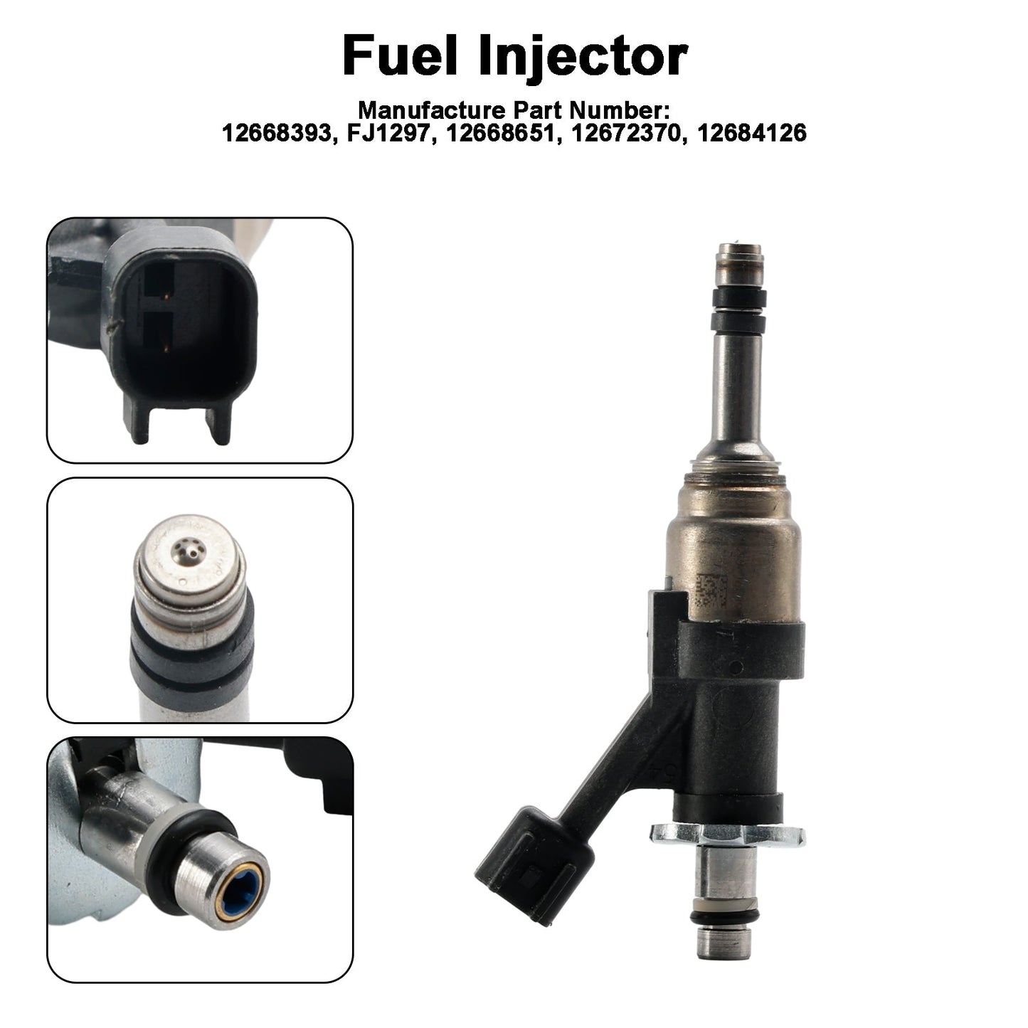 2014-2018 GMC Sierra 1500 6.2L V8 Fuel Injectors 12668393 FJ1297
