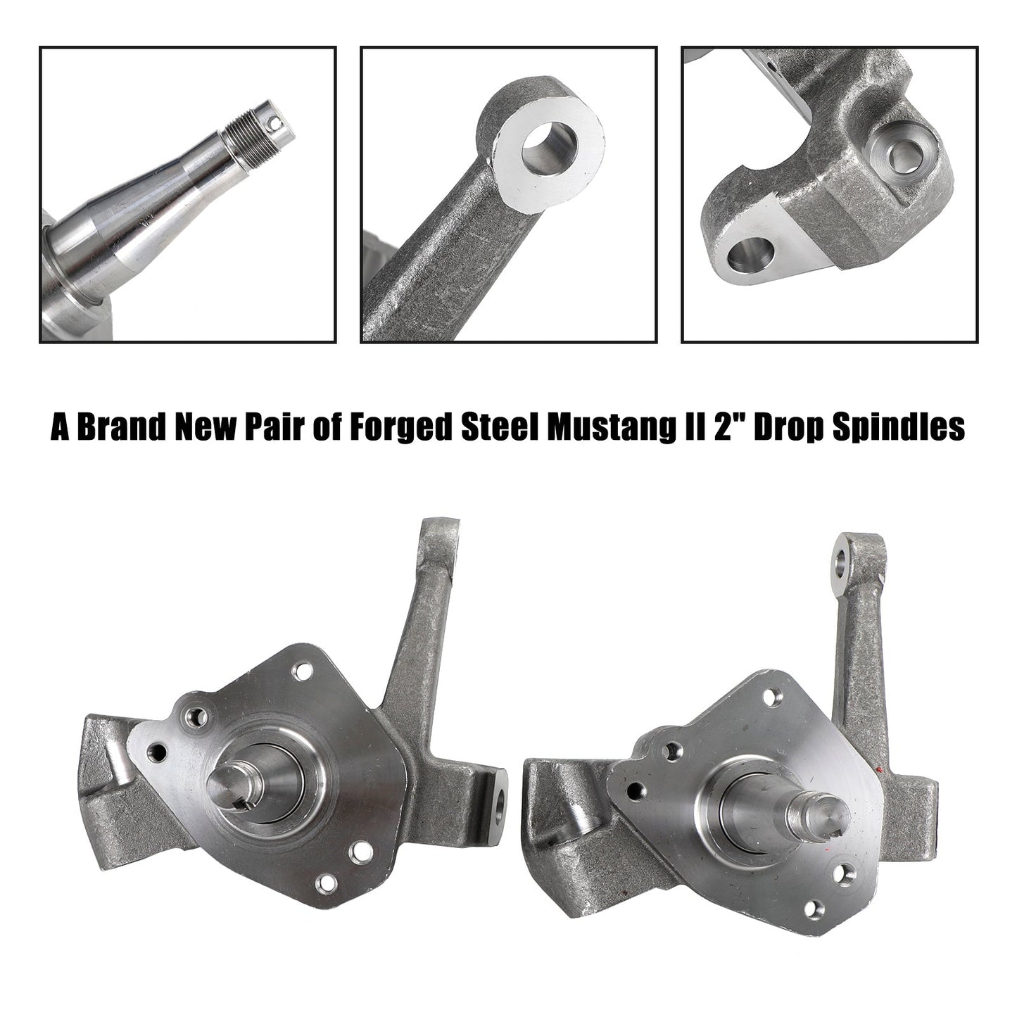 1974-1978 For Ford Mustang II Left/Right Hot Rod 2 Inch Drop Spindles