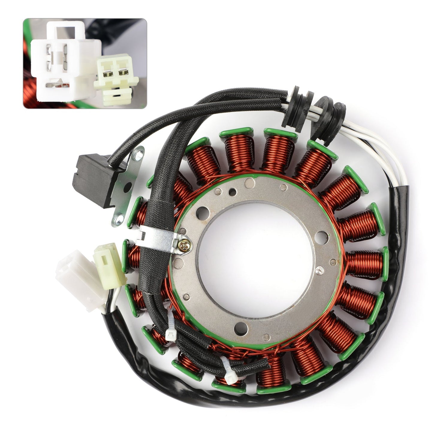 Bobina del estator del motor del generador magnético compatible con Yamaha XVS1100AT, V-Star Silverado (2003-2011), XVS1100 Drag Star Classic (2003-2008), V-Star Custom (2004-2011).