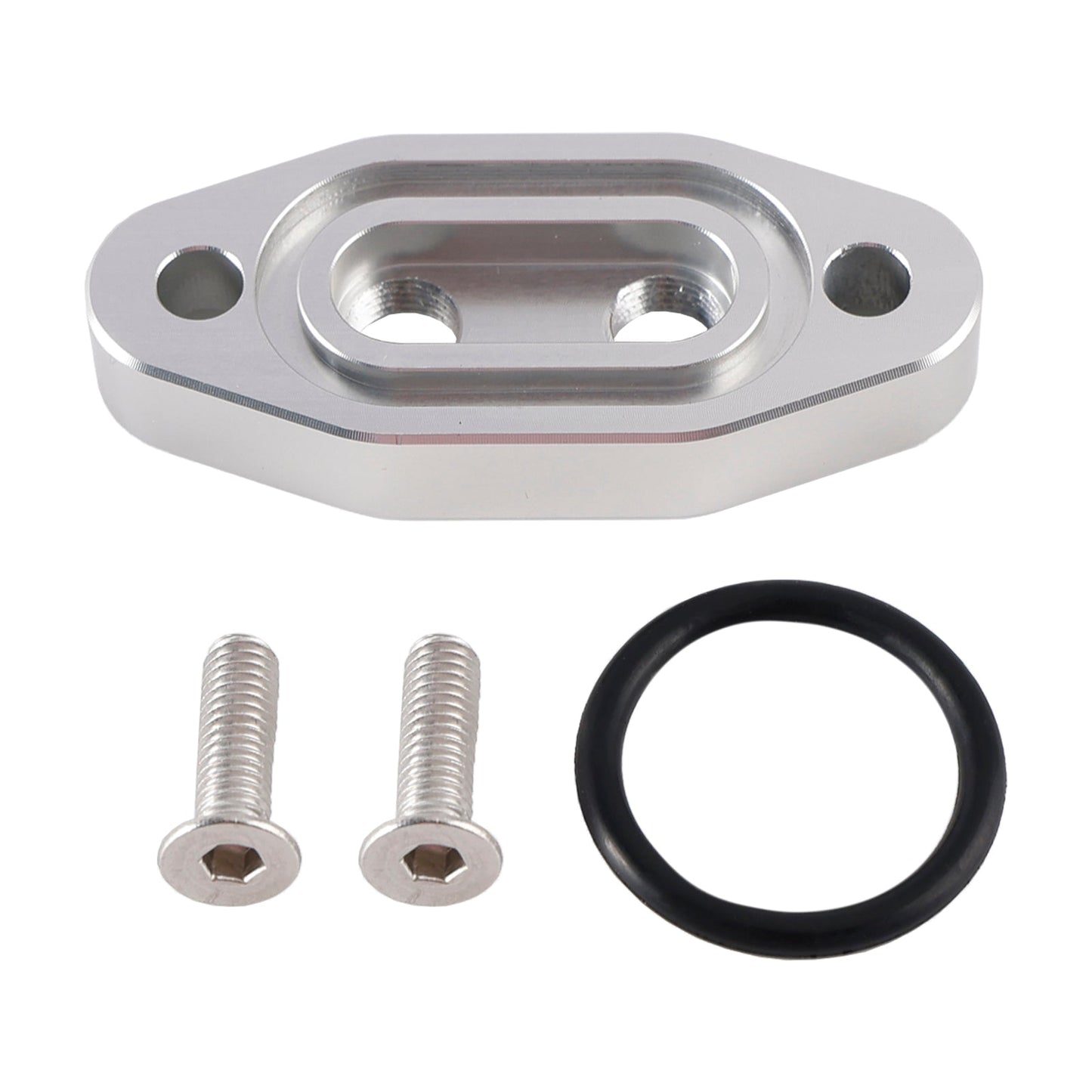 LS1 LSX LS3 LS2 LQ4 Twin Turbo Dual 1/8" NPT Oil Feed Line Adapter Plate 551666
