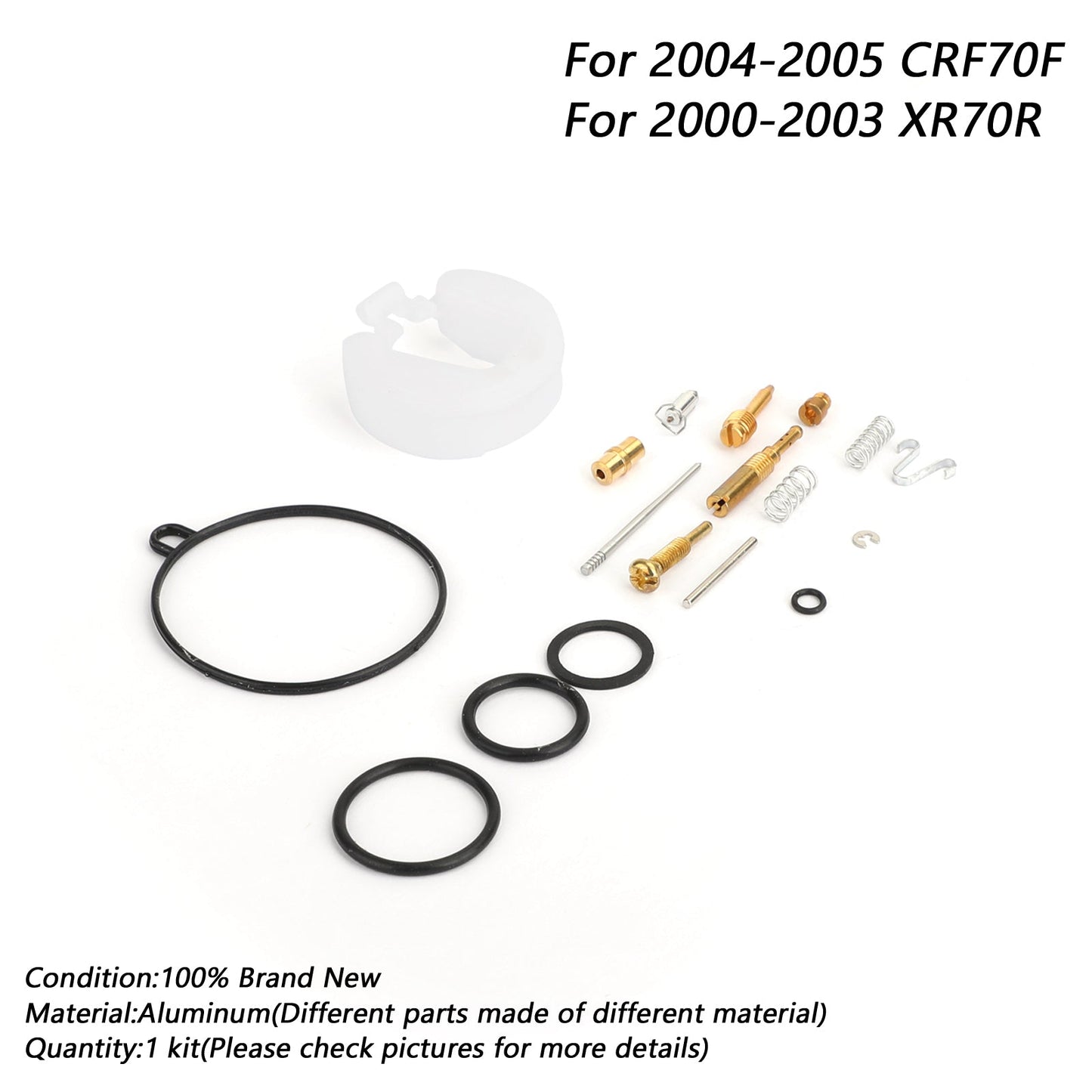 Kit de réparation et de reconstruction de carburateur Honda pour Honda R70R 2000-2003 et CRF70F 2004-2005