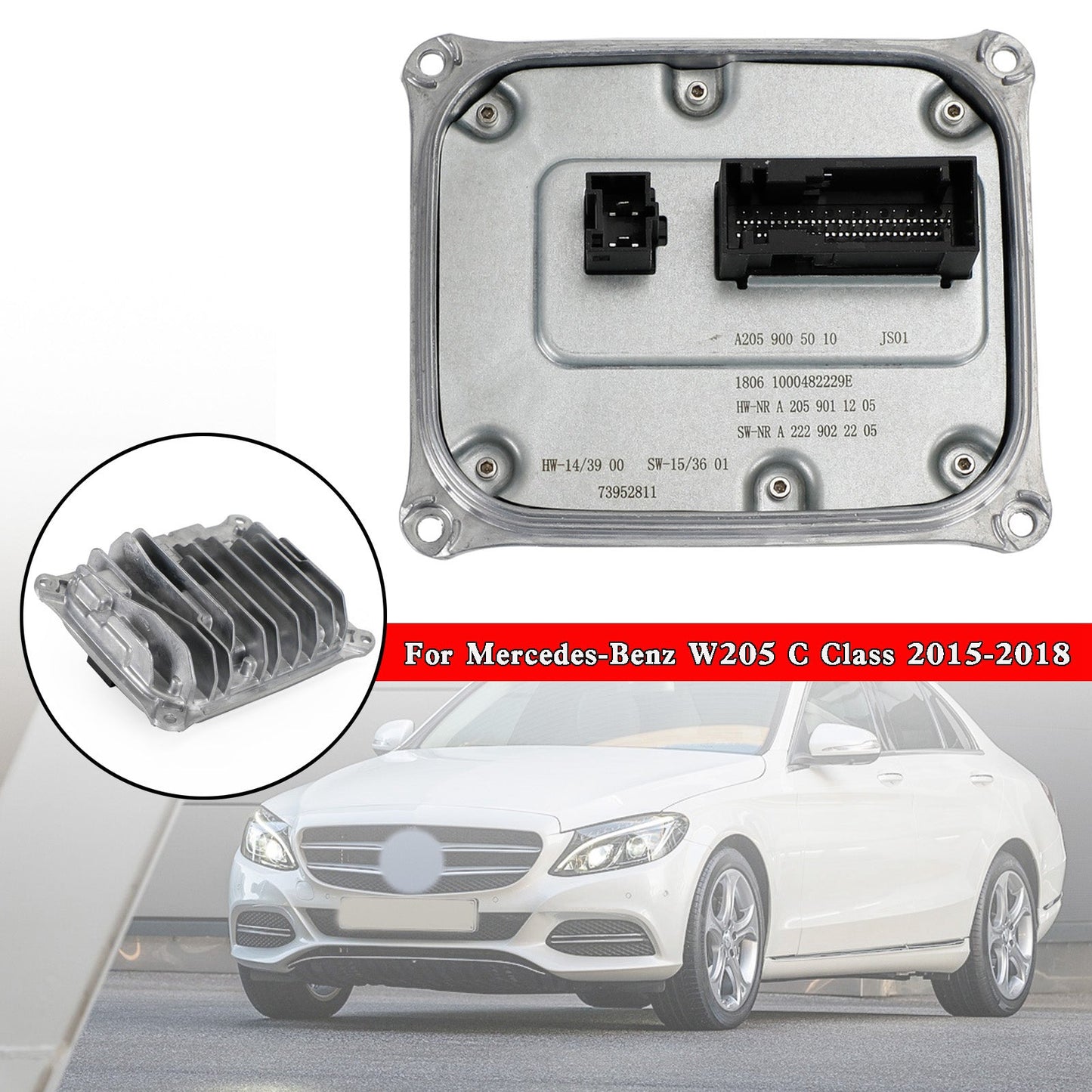 Control de balastro LED para Mercedes-Benz W205 Clase C 2015-2018 A2059005010
