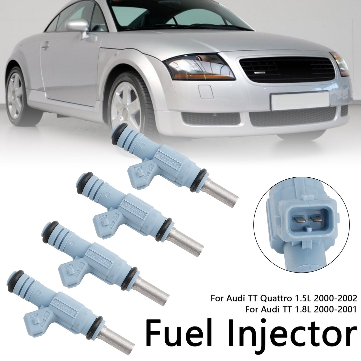 2000-2002 Audi TT Quattro 4Pcs Fuel Injector 0280155892 0280155893