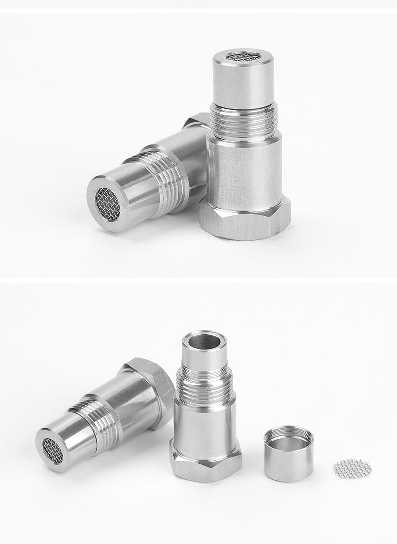 Convertidor catalítico de acero inoxidable, sensor de O2, tapón extensor, espaciador, eliminador, adaptador para luz de verificación del motor M18 x 1,5