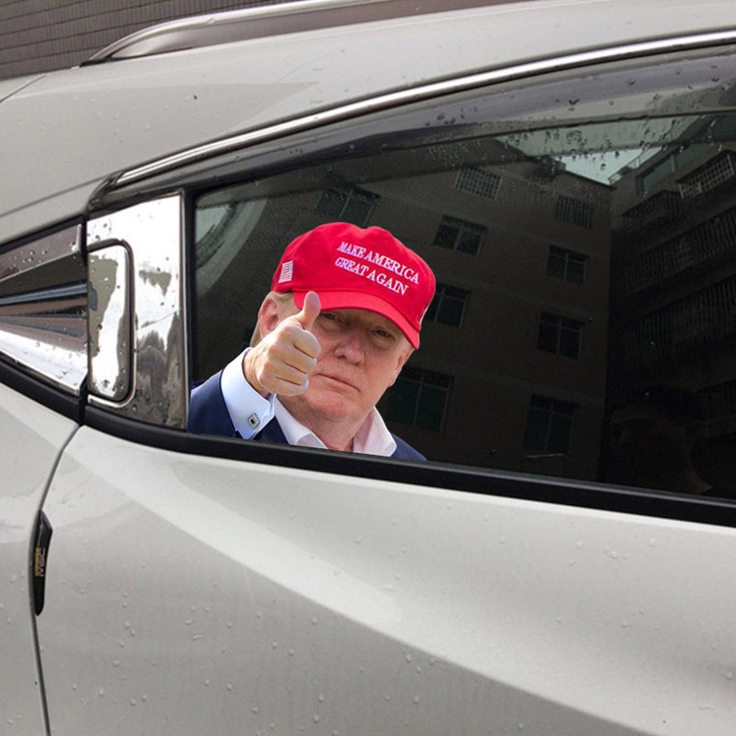 Autocollant pour vitre de voiture, taille réelle, passager, voyage avec le président Trump 2020 R