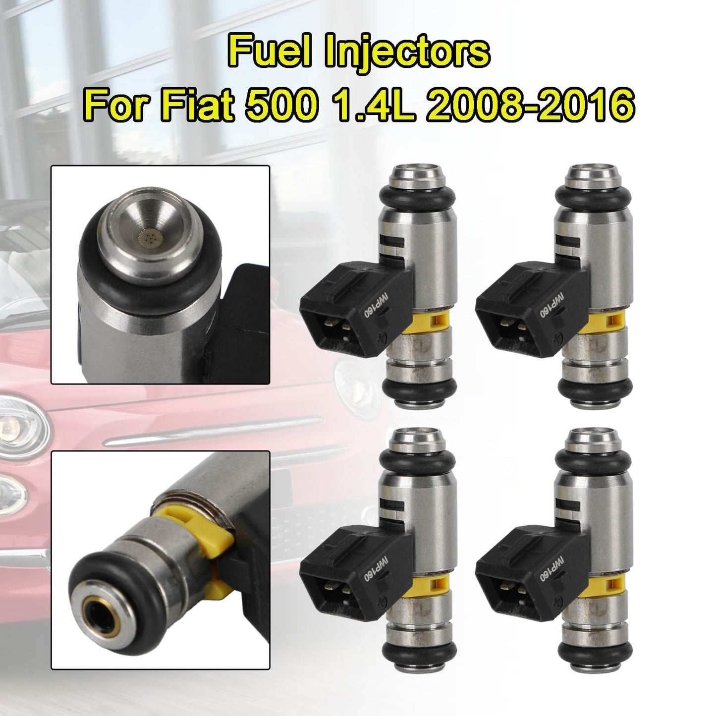 2008-2016 Fiat 500/590 1.4L 4PCS Fuel Injectors IWP160 71792994 77363790